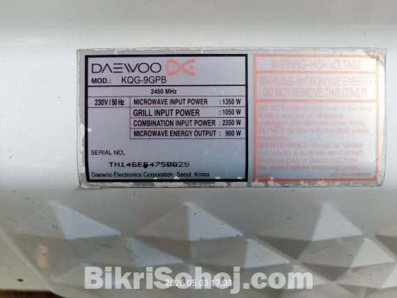 Daewoo Dc ২৫ লিটার মাইক্রোওভেন